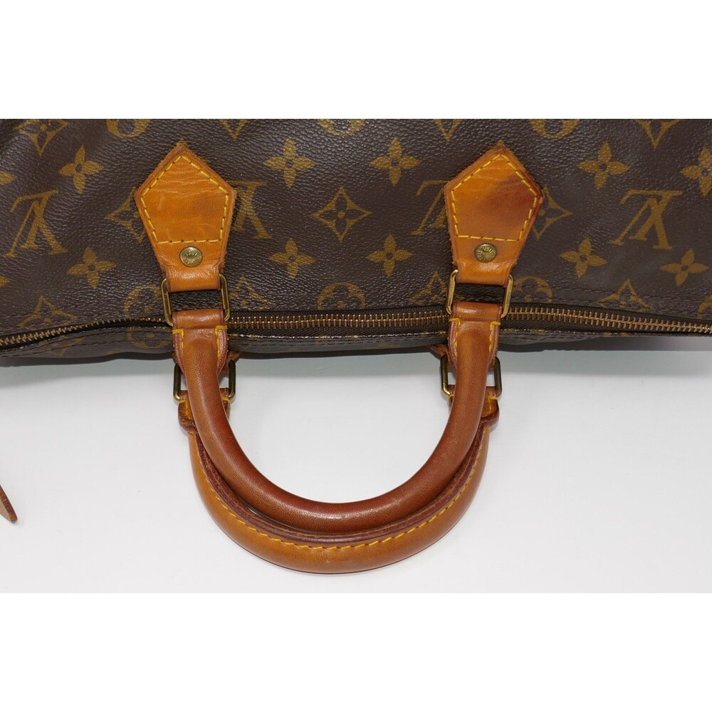 Louis Vuitton Vintage Monogram Canvas Speedy 35 Bag Handbag - Picture 10 of 16